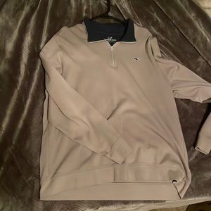 Vineyard Vines Grey Quarter Zip Pullover Jacket